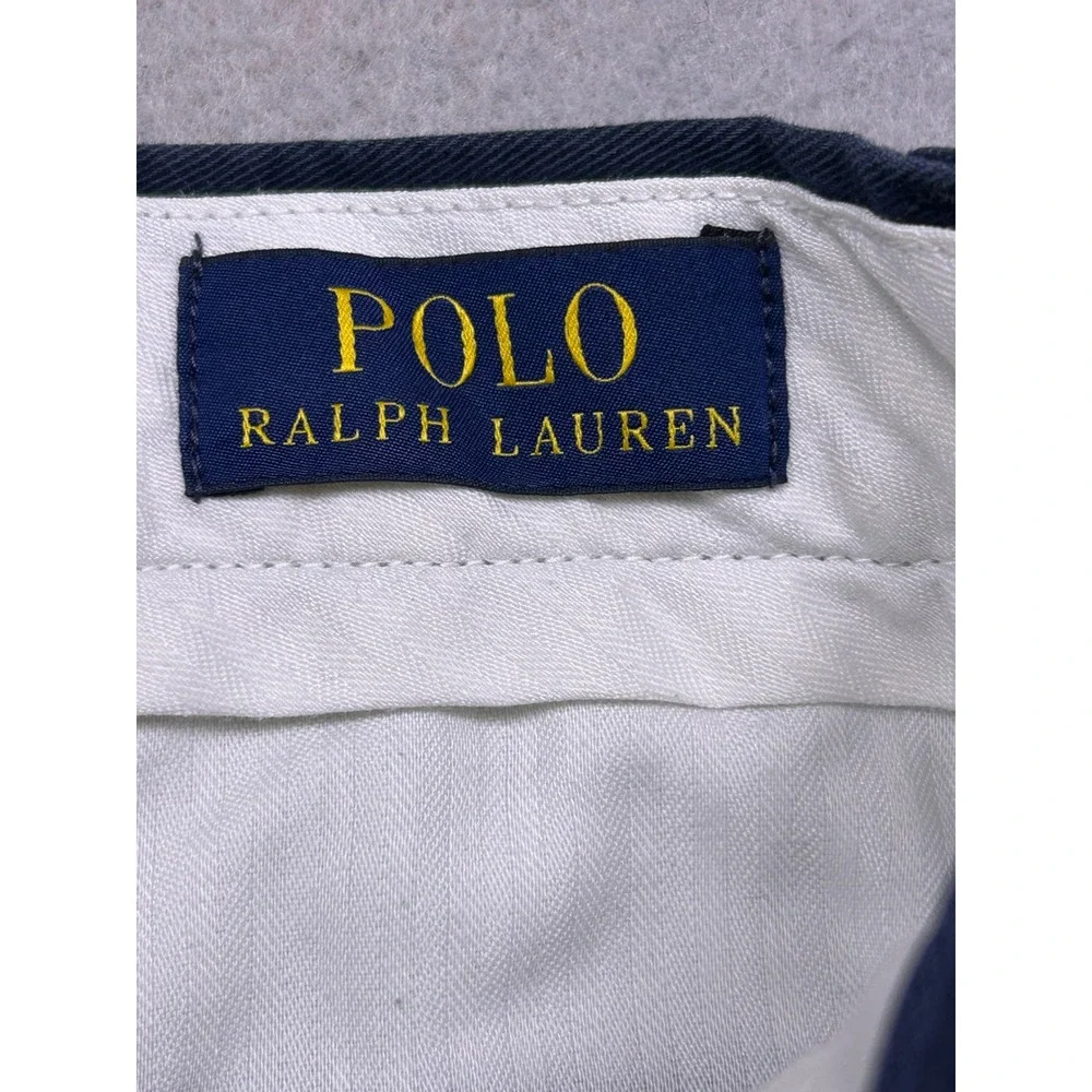 Polo Ralph Lauren Pants 100% Cotton Navy Blue 32/34 Mens